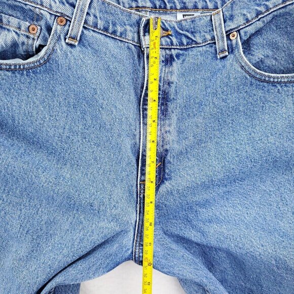Levi's 551 Jeans Vintage 90s USA High Waist Relaxed Tapered Women 14 Long 32x33 - Picture 6 of 14
